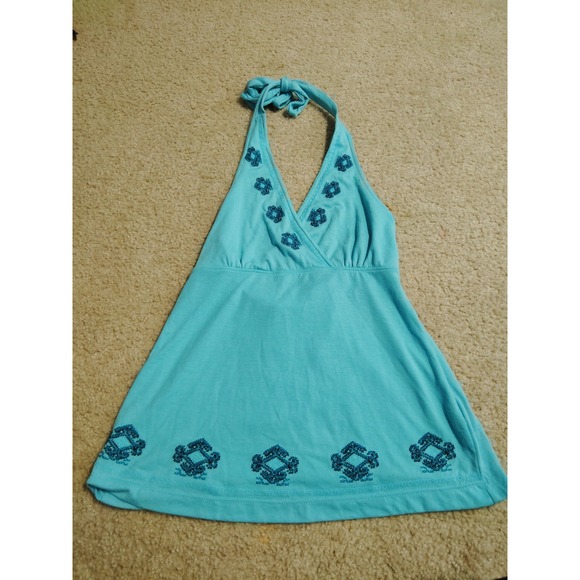 Y2K Mudd Halter Top Blue Women's Medium - Picture 1 of 6